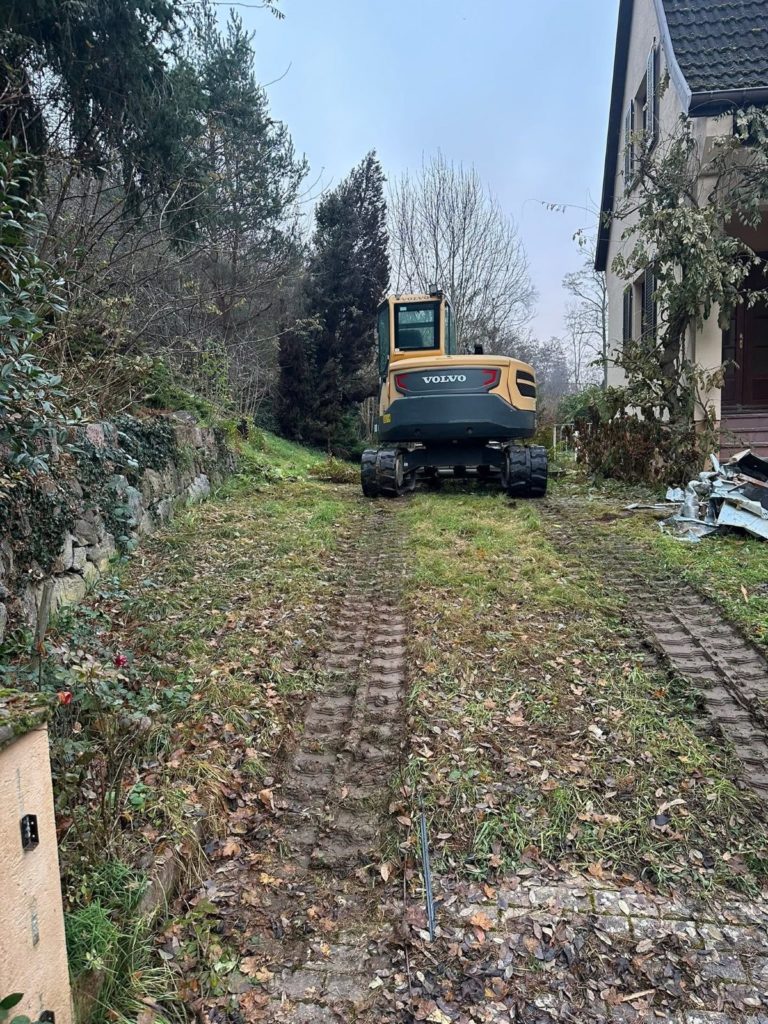 Démolition et terrassement d’une extension à Kaysersberg, chantier Kayser TP Démolition
